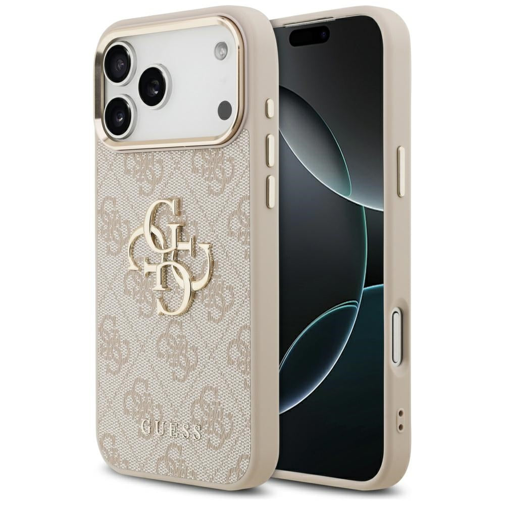 Kotelo Apple iPhone 17 Pro Max:lle, Guess, Big 4G Logo Classic, Kultainen Vaaleanpunainen
