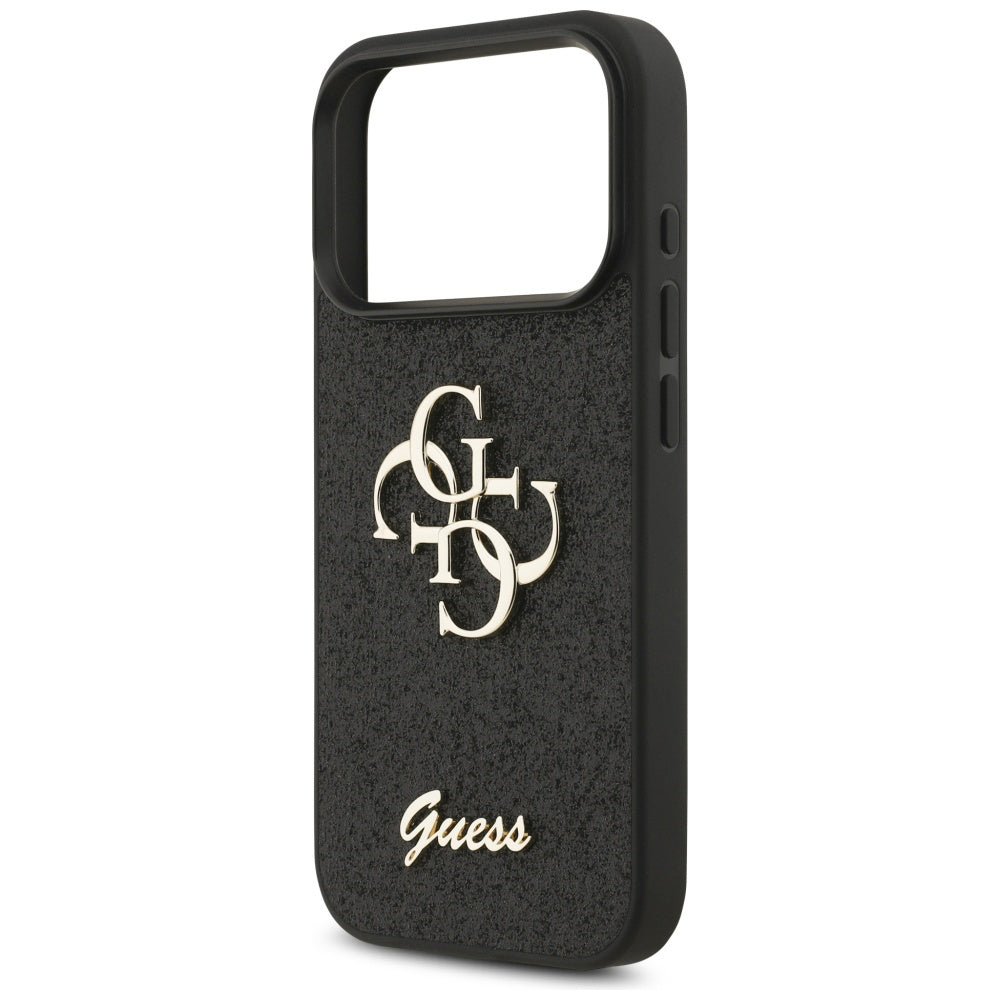 Suojakotelo Apple iPhone 17 Pro Max, Guess, Fixed Glitter Big 4G, Musta