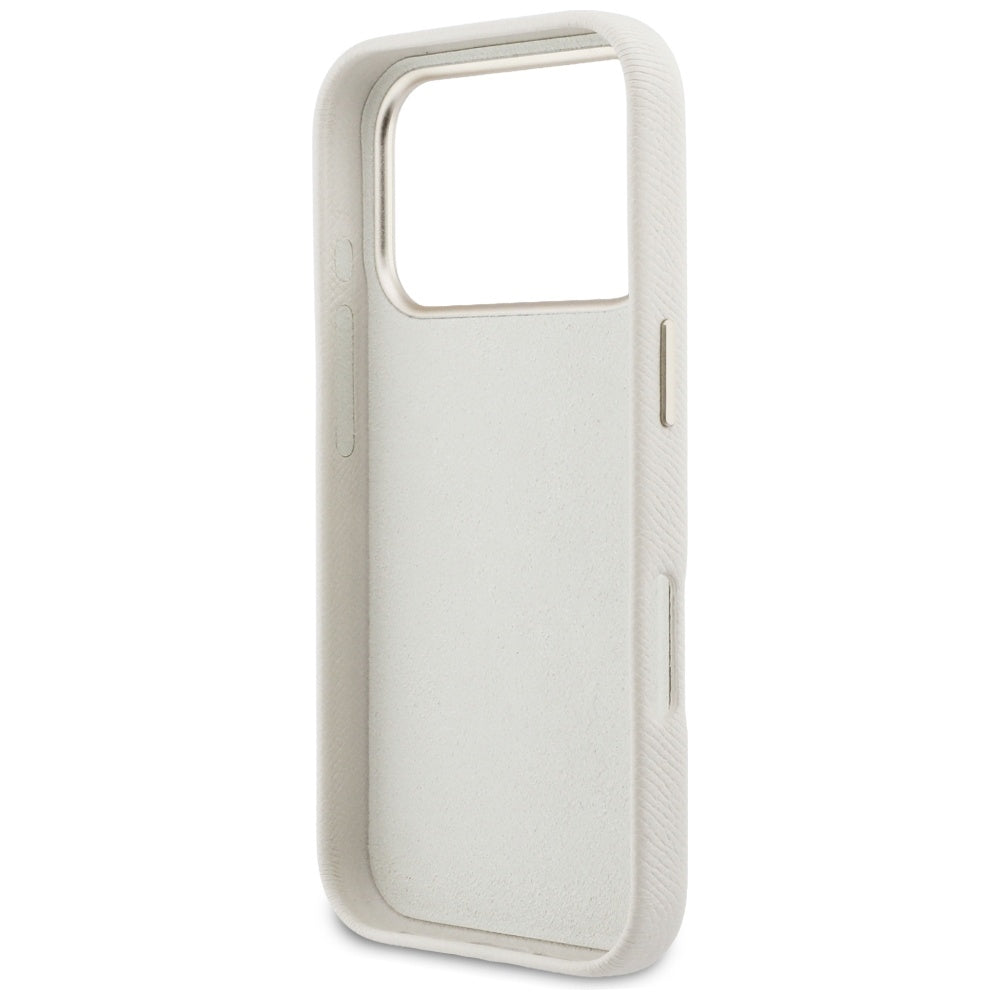 Case for Apple iPhone 17 Pro Max, Guess, Resin Logo, Beige