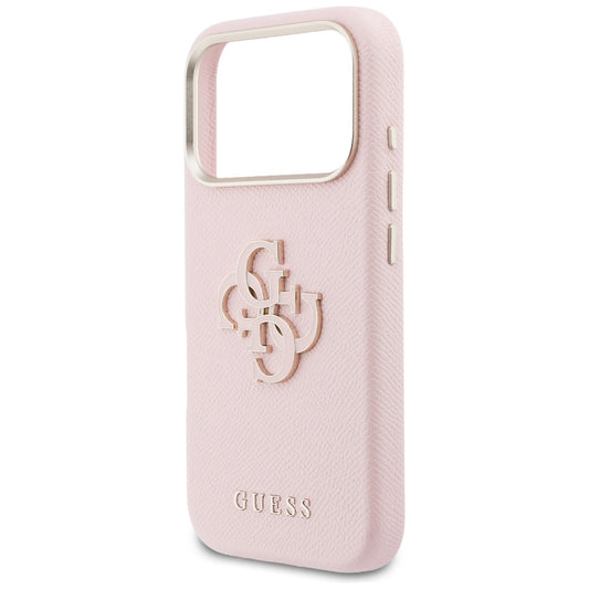 Case for Apple iPhone 17 Pro Max, Guess, Resin Logo, Pink