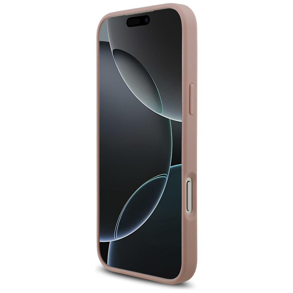 Kotelo Apple iPhone 17 Pro Max:lle, Guess, Rhinestone Triangle Logo, Pinkki