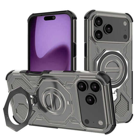 Suojakotelo Apple iPhone 17 Pro Max, Techsuit, Carbon Shield Pro, Vaaleanmusta