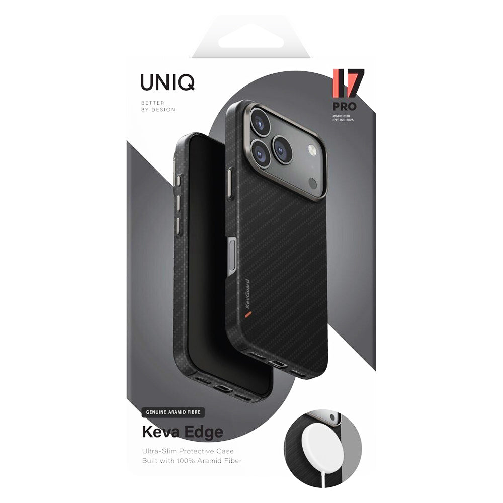 MagSafe-kotelo Apple iPhone 17 Pro Maxille, UNIQ, Keva MagClick, Musta