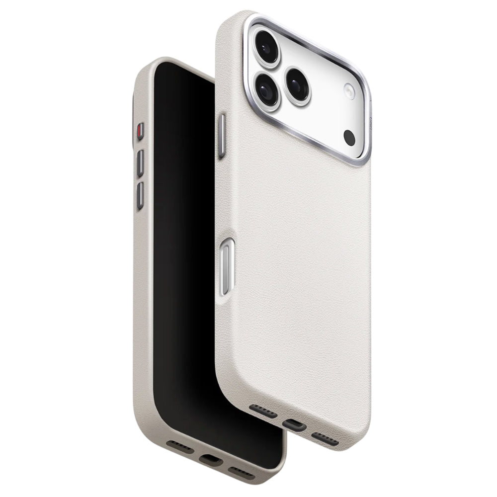 Suojakotelo Apple iPhone 17 Pro Max, UNIQ, Lyden Leatherette, Harmaa