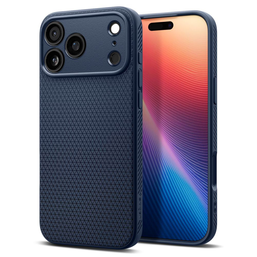 Kotelo Apple iPhone 17 Prolle, Spigen, Liquid Air, Tummansininen