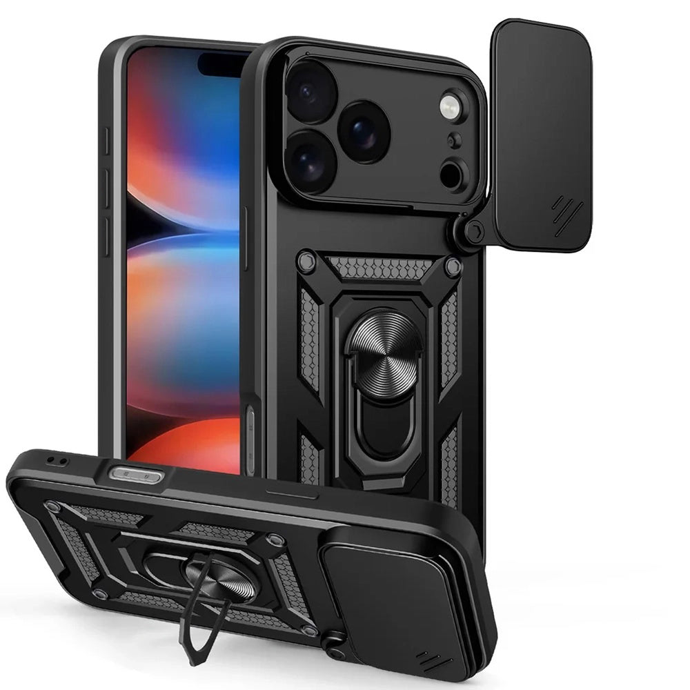 Kotelo Apple iPhone 17 Prolle, Techsuit, CamShield, Musta