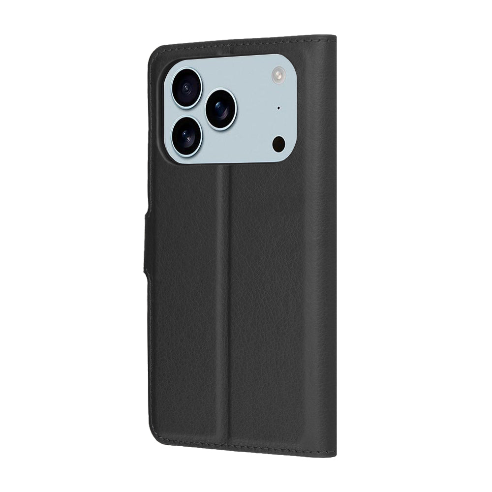 Kotelo Apple iPhone 17 Prolle, Techsuit, Leather Folio, Musta