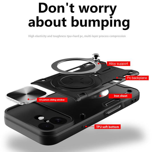 Kotelo Apple iPhone 17:lle, Techsuit, CamGuard Pro, Musta