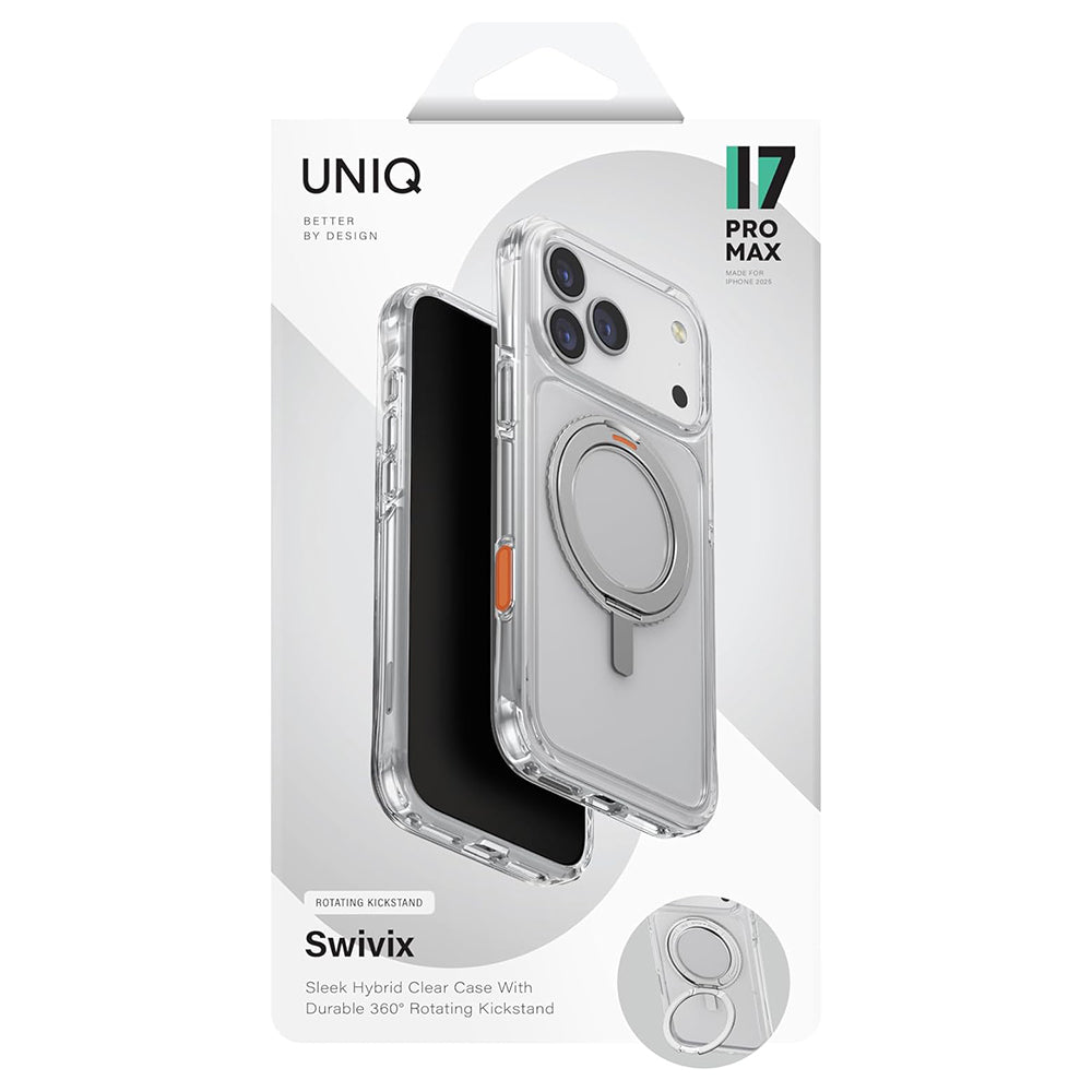 Kotelo Apple iPhone 17:lle, UNIQ, Swivix, Hopea