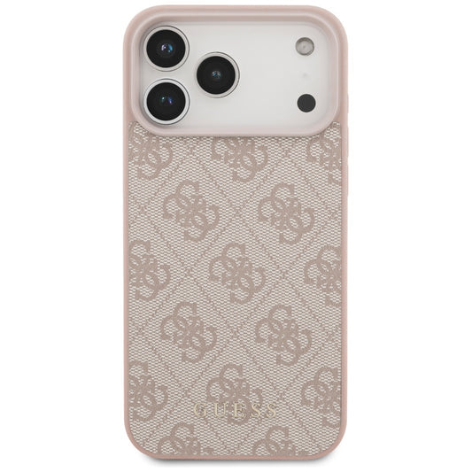 Kuori Apple iPhone 18 Pro / 17 Pro, Guess, 4G Classic Logo, Vaaleanpunainen