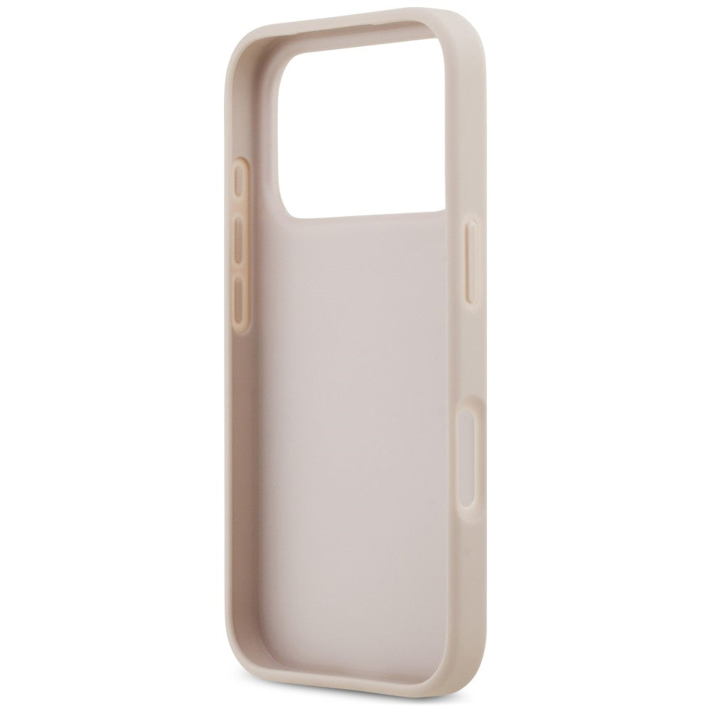 Suojakuori Apple iPhone 18 Pro / 17 Pro -puhelimelle, Guess 4G Double Card Triangle, vaaleanpunainen