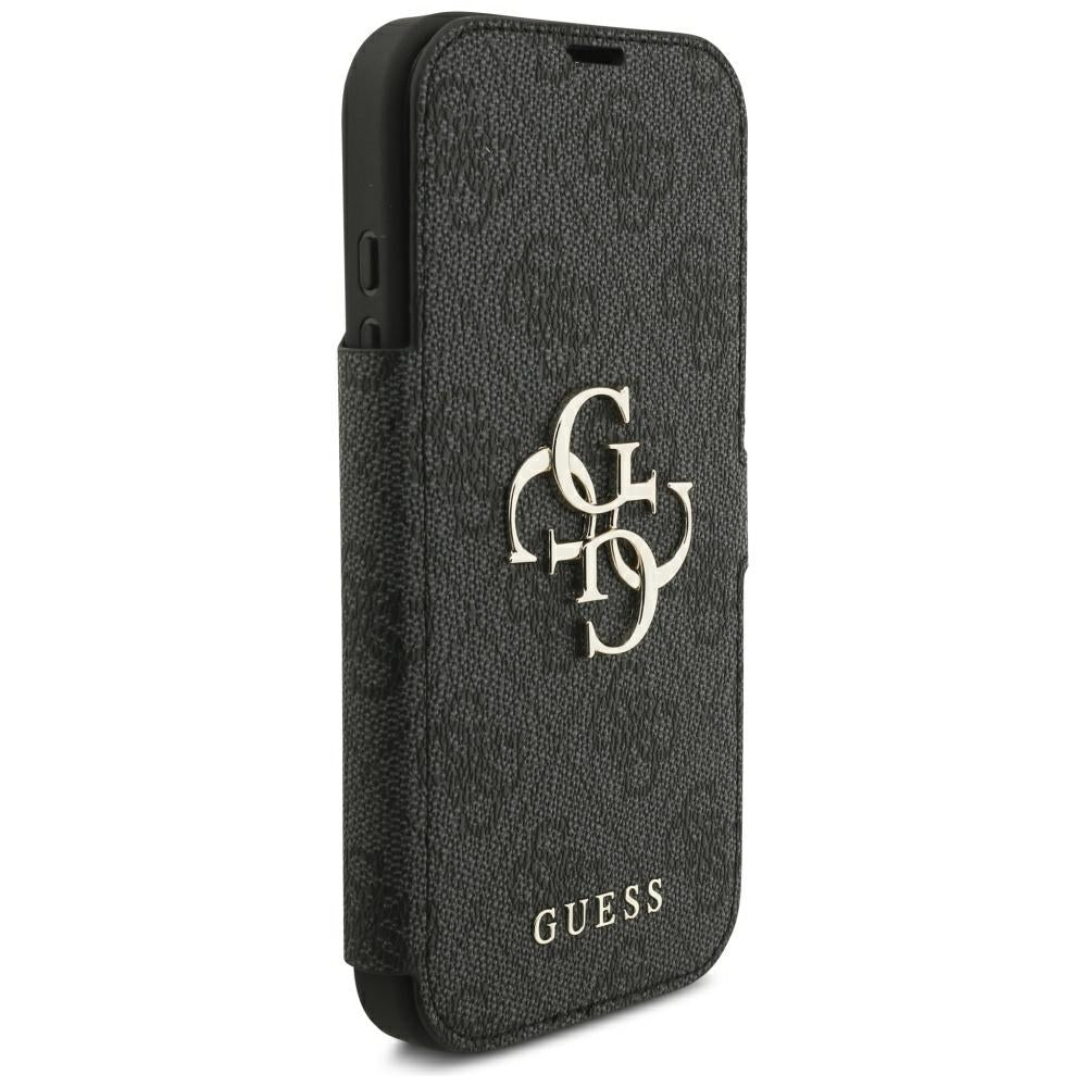 Kuori Apple iPhone 18 Pro / 17 Pro:lle, Guess, 4G Metallilogo, Musta