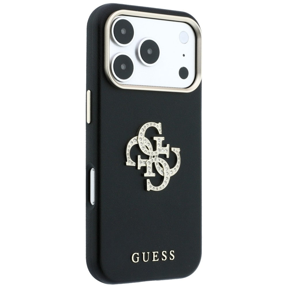 Kuori Apple iPhone 18 Pro / 17 Pro:lle, Guess, Smooth Big Strass Logo, Musta