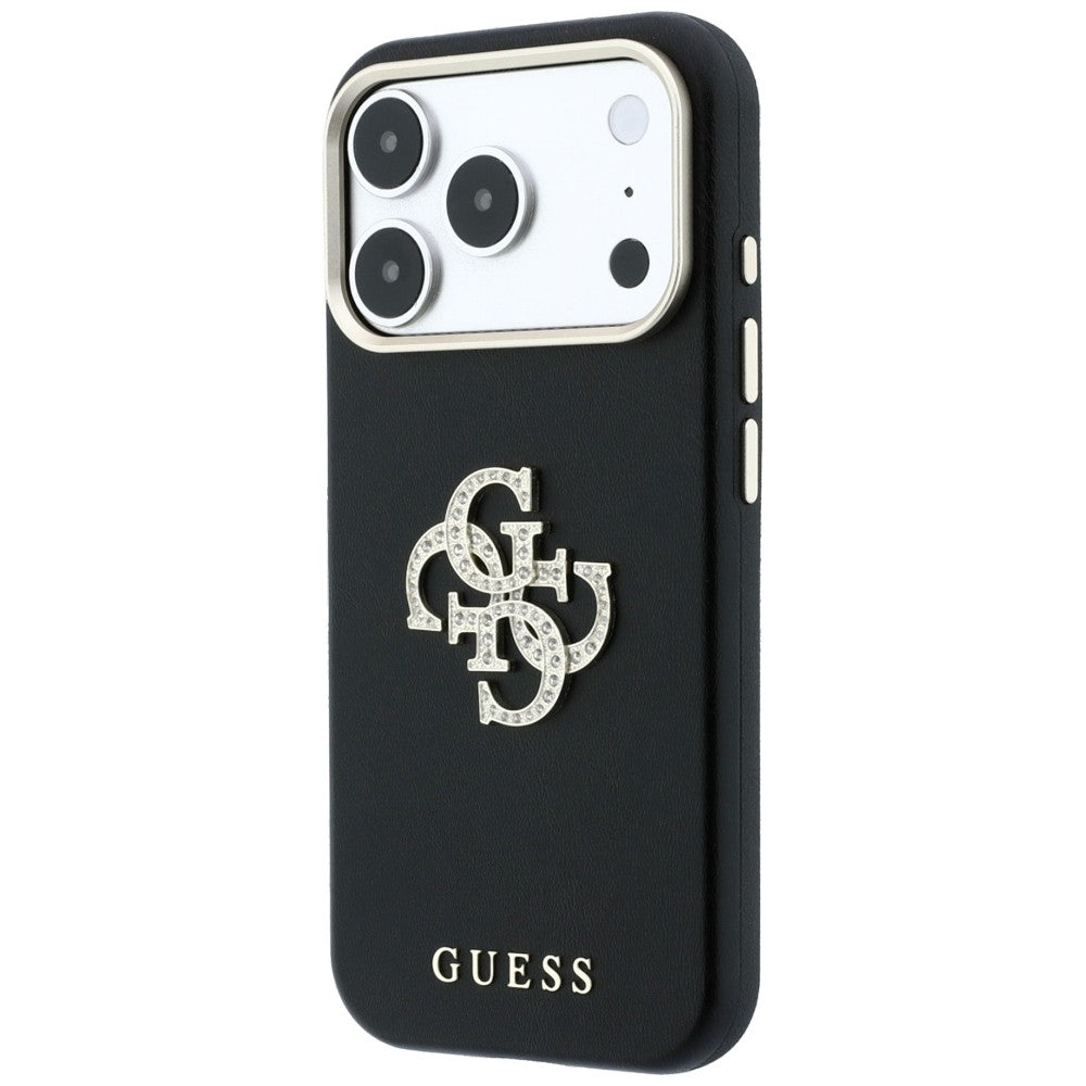 Kuori Apple iPhone 18 Pro / 17 Pro:lle, Guess, Smooth Big Strass Logo, Musta