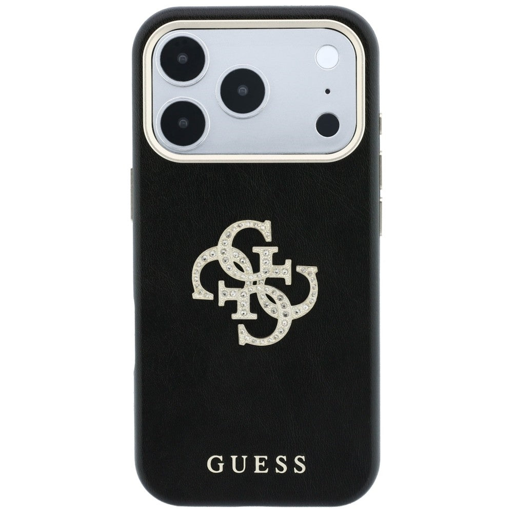 Kuori Apple iPhone 18 Pro / 17 Pro:lle, Guess, Smooth Big Strass Logo, Musta