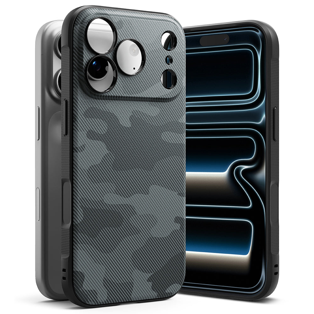 Kuori Apple iPhone 18 Pro / 17 Pro:lle, Ringke, Onyx, Maastokuvio