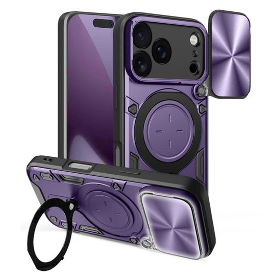 Kuori Apple iPhone 18 Pro / 17 Pro:lle, Techsuit, CamGuard Pro, Violetti