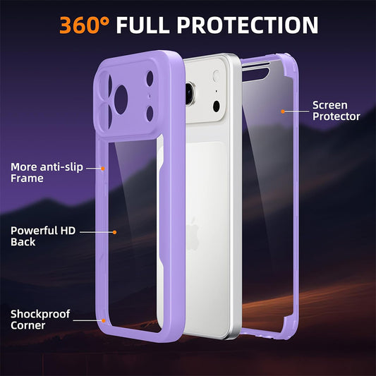 Kuori Apple iPhone 18 Pro / 17 Pro:lle, Techsuit, ColorVerse 360, Violetti