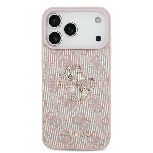 Kuori Apple iPhone 18 Pro Max / 17 Pro Max, Guess, 4G Big Logo, Vaaleanpunainen