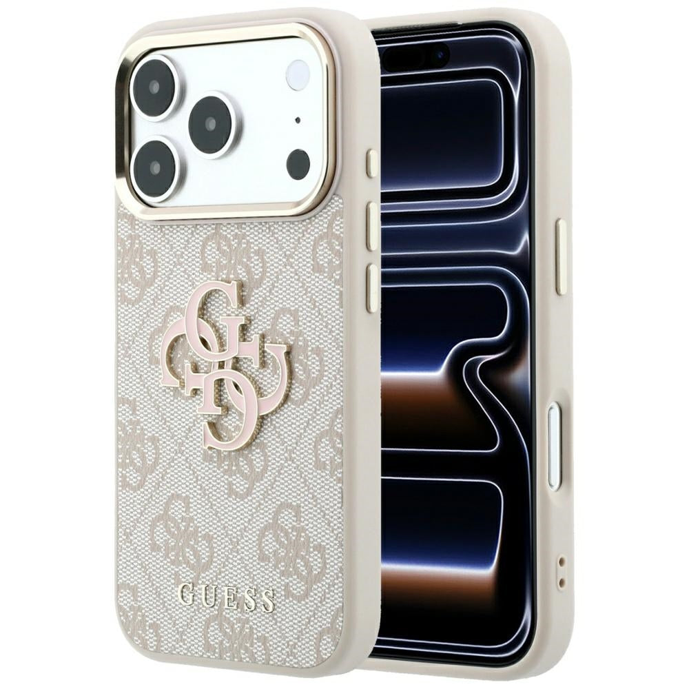Kuori Apple iPhone 18 Pro Max / 17 Pro Max, Guess, 4G Big Resin Logo, Vaaleanpunainen