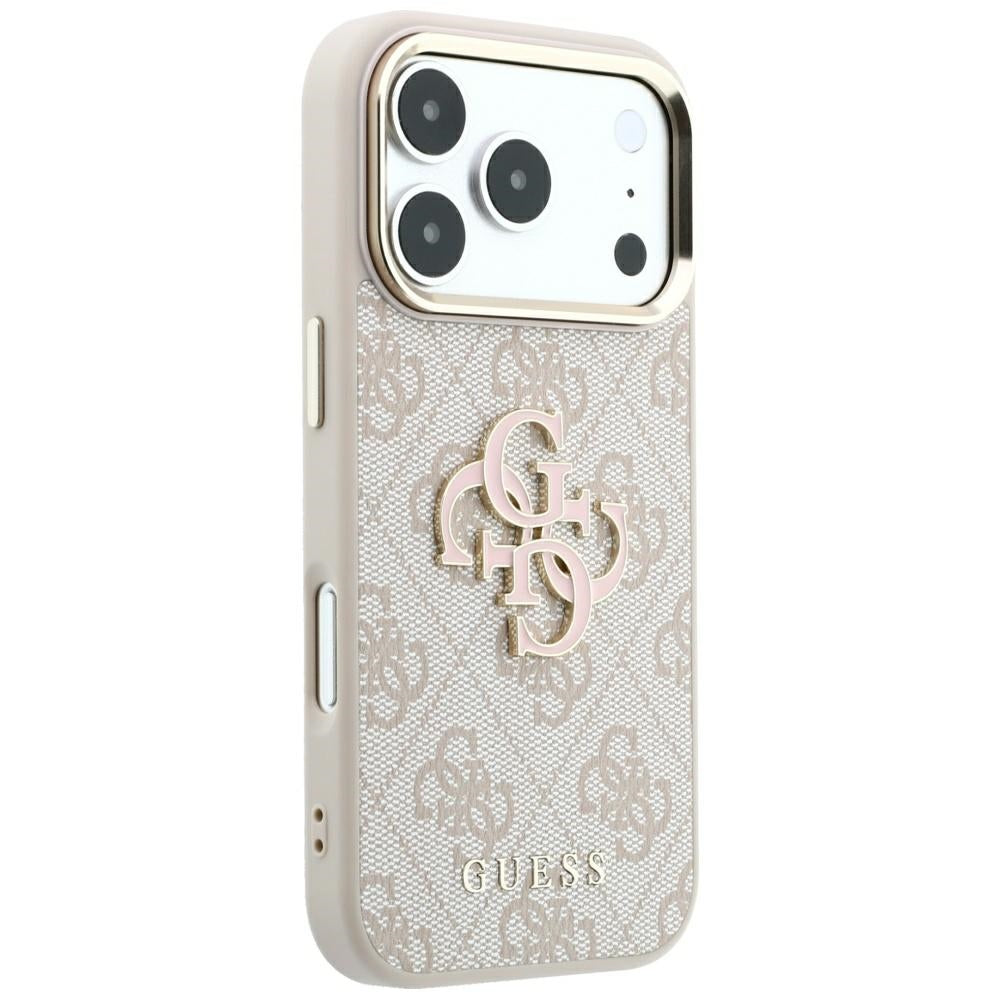 Kuori Apple iPhone 18 Pro Max / 17 Pro Max, Guess, 4G Big Resin Logo, Vaaleanpunainen