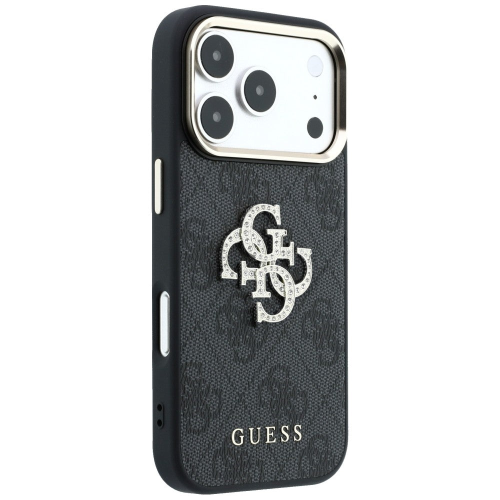 Kuori Apple iPhone 18 Pro Max / 17 Pro Max, Guess, 4G Big Strass Logo, Musta