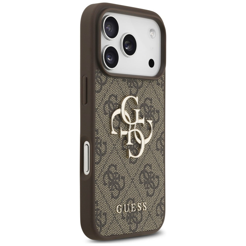 Case for Apple iPhone 18 Pro Max / 17 Pro Max, Guess, 4G Classic Logo with Strap, Brown