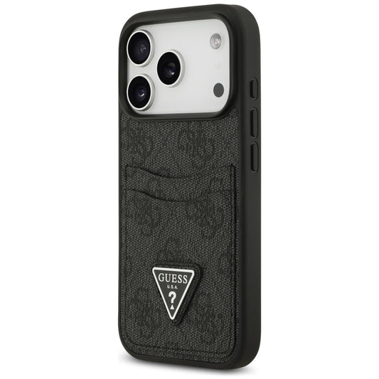 Suojakuori Apple iPhone 18 Pro Max / 17 Pro Max -puhelimelle, Guess, 4G Double Card Triangle, musta