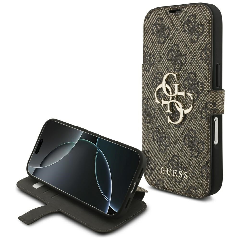 Kuori Apple iPhone 18 Pro Max / 17 Pro Max, Guess, 4G Metallilogo, Ruskea