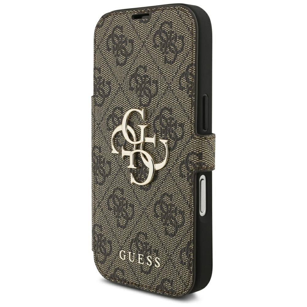 Kuori Apple iPhone 18 Pro Max / 17 Pro Max, Guess, 4G Metallilogo, Ruskea