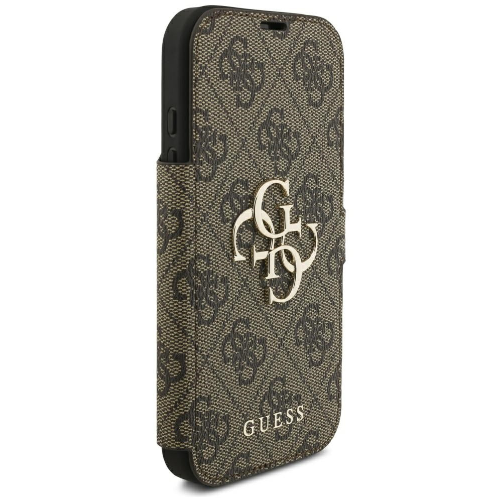 Kuori Apple iPhone 18 Pro Max / 17 Pro Max, Guess, 4G Metallilogo, Ruskea