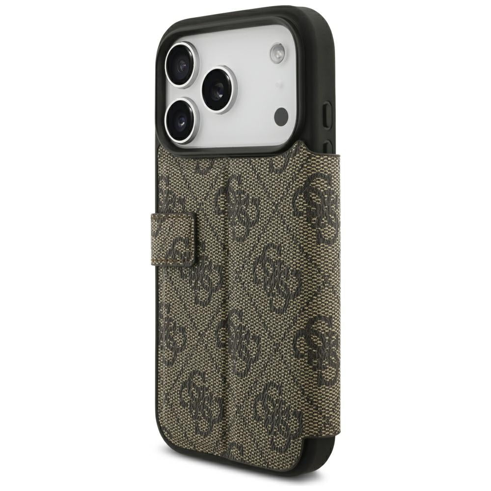 Kuori Apple iPhone 18 Pro Max / 17 Pro Max, Guess, 4G Metallilogo, Ruskea