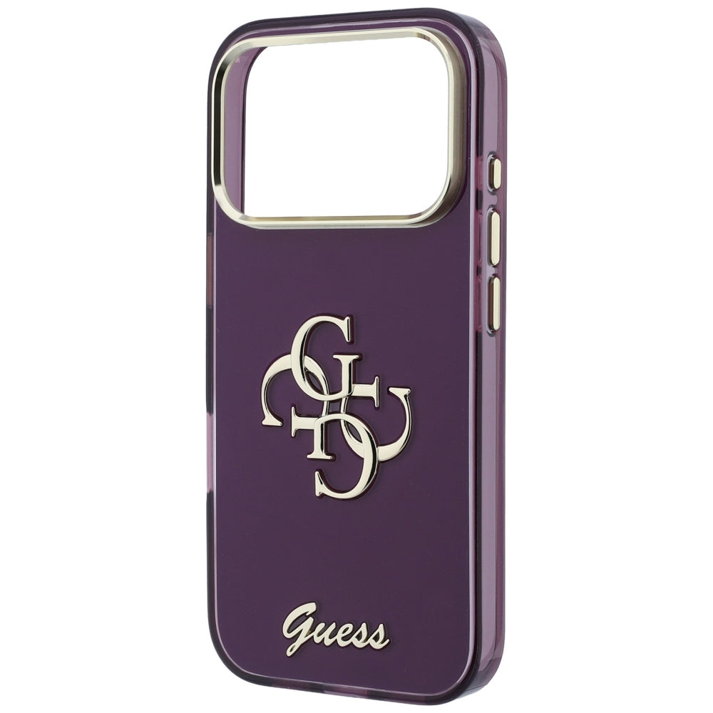 Kuori Apple iPhone 18 Pro Max / 17 Pro Max, Guess, IML 4G Metal Script, Viininpunainen
