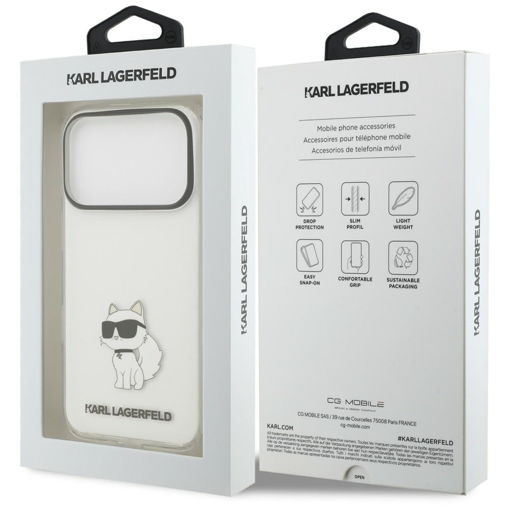 Suojakuori Apple iPhone 18 Pro Max / 17 Pro Max -puhelimelle, Karl Lagerfeld, IML Choupette NFT, läpinäkyvä