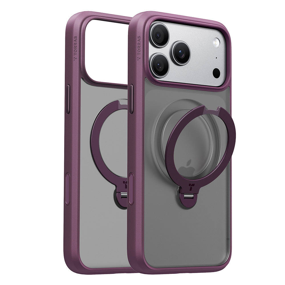 MagSafe-kuori Apple iPhone 18 Pro Max / 17 Pro Max, Torras, Ostand Spin, Violetti