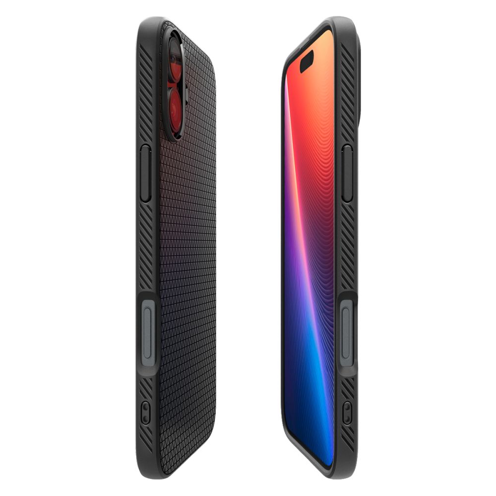 Case for Apple iPhone 16, Spigen, Liquid Air, Matte Black ACS08194