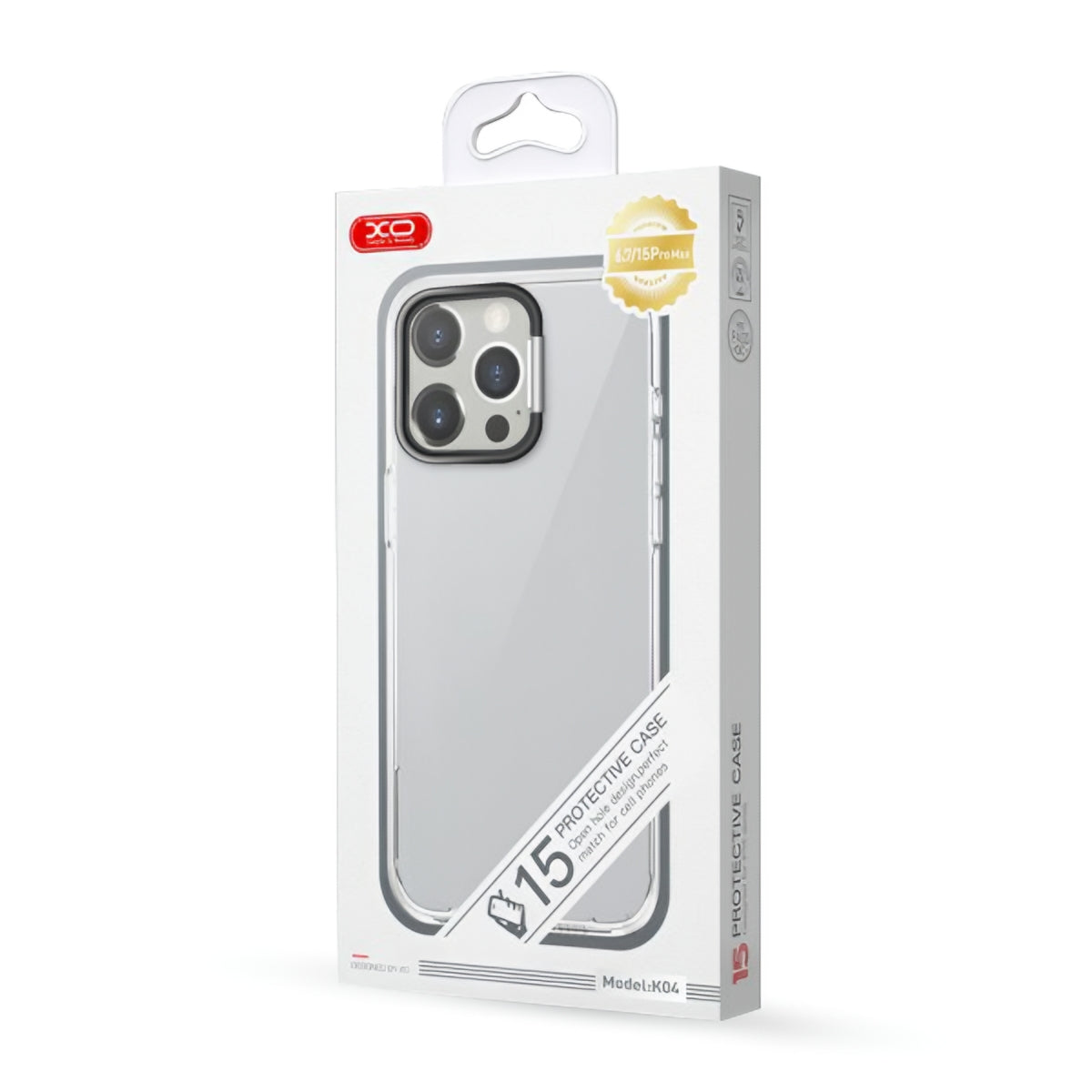 Suojakotelo Apple iPhone 15 Pro Maxille, XO Design, Piilotettu Tuki, Musta