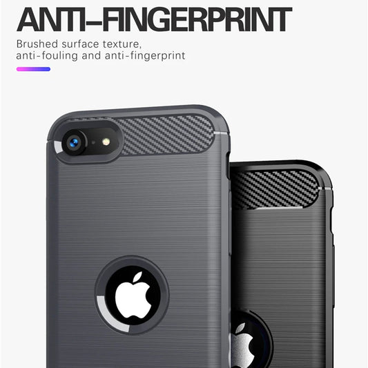 Kuori Apple iPhone SE (2022) / SE (2020) -puhelimelle, Techsuit, Hiili, Musta