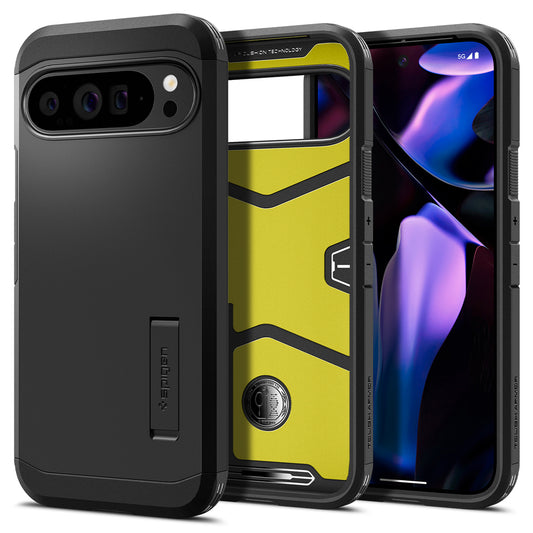 Kotelo Google Pixel 9 Pro XL, Spigen, Tough Armour, musta ACS07726