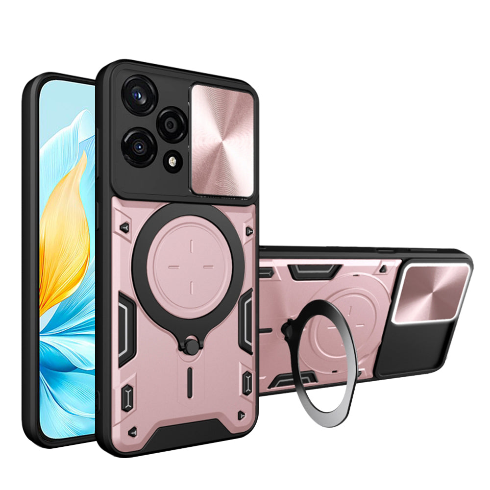 Kuori Honor 200 Lite -puhelimelle, Techsuit, CamGuard Pro, Ruusukulta