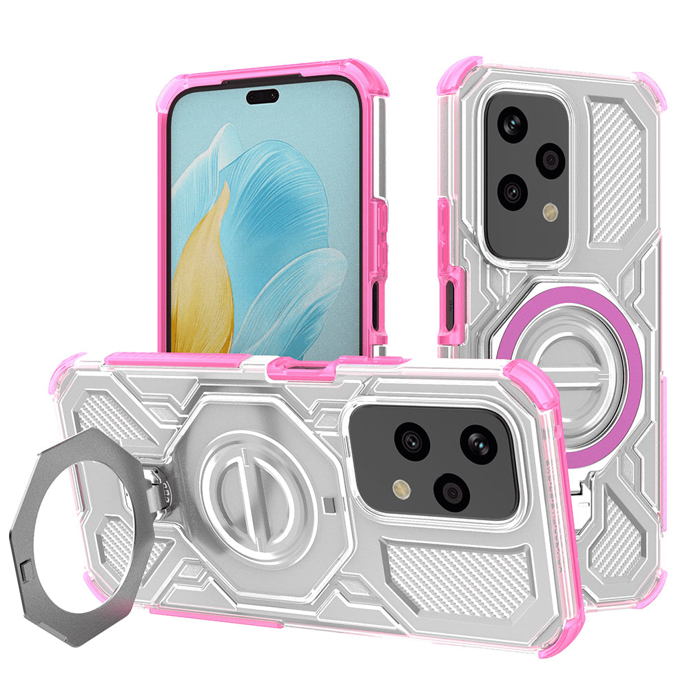 Kuori Honor 200 Lite -puhelimelle, Techsuit, Carbon Shield Pro, vaaleanpunainen