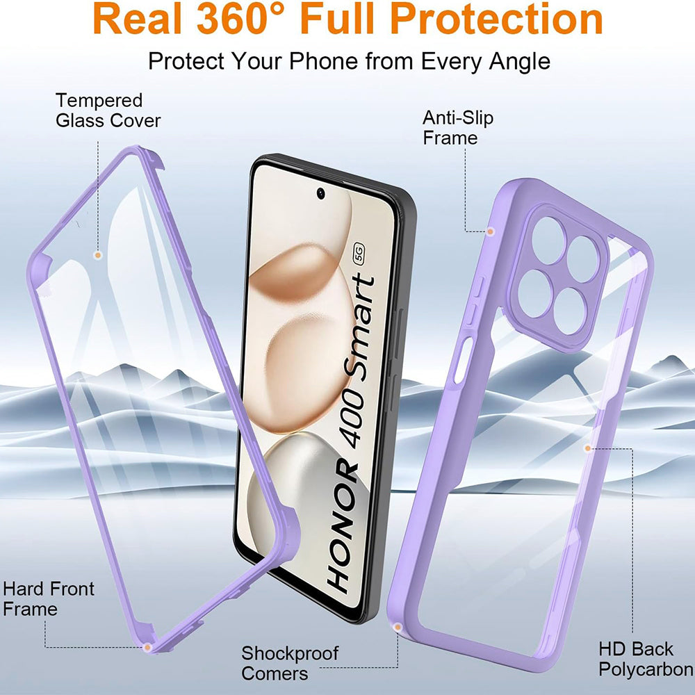 Suojakotelo Honor 400 Smart 4G / X7d 4G / 400 Smart 5G, Techsuit, ColorVerse 360, Violetti