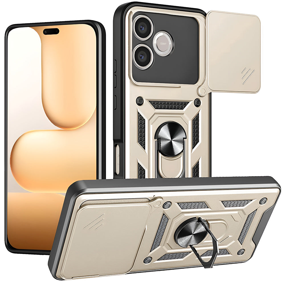 Kotelo Honor 600 Lite -puhelimelle, Techsuit, CamShield, Kultainen