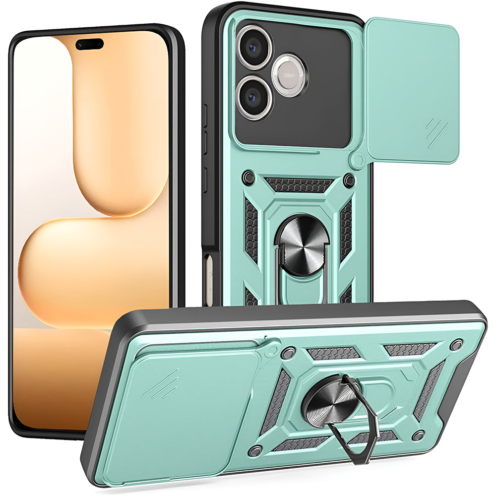 Kotelo Honor 600 Lite, Techsuit, CamShield, Vihreä