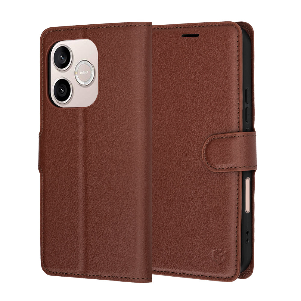 Kotelo Honor 600 Lite -puhelimelle, Techsuit, Leather Folio, Ruskea