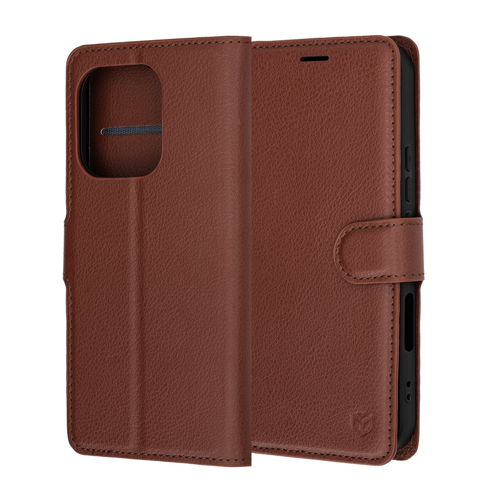Kotelo Honor 600 Lite -puhelimelle, Techsuit, Leather Folio, Ruskea
