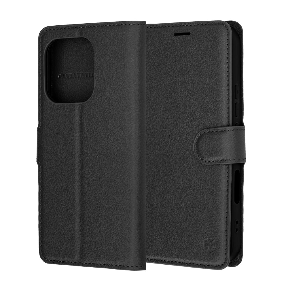 Kotelo Honor 600 Lite -puhelimelle, Techsuit, Leather Folio, Musta
