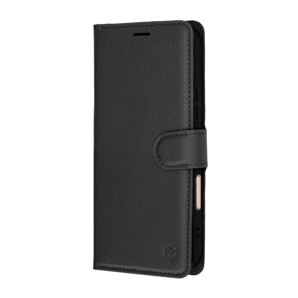 Kotelo Honor 600 Lite -puhelimelle, Techsuit, Leather Folio, Musta