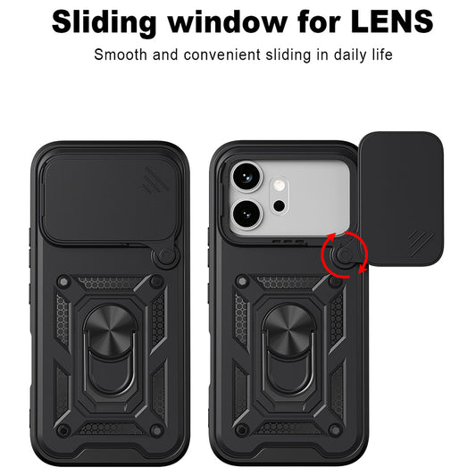 Kuori Honor 600 Pro / 600:lle, Techsuit, CamShield, Musta