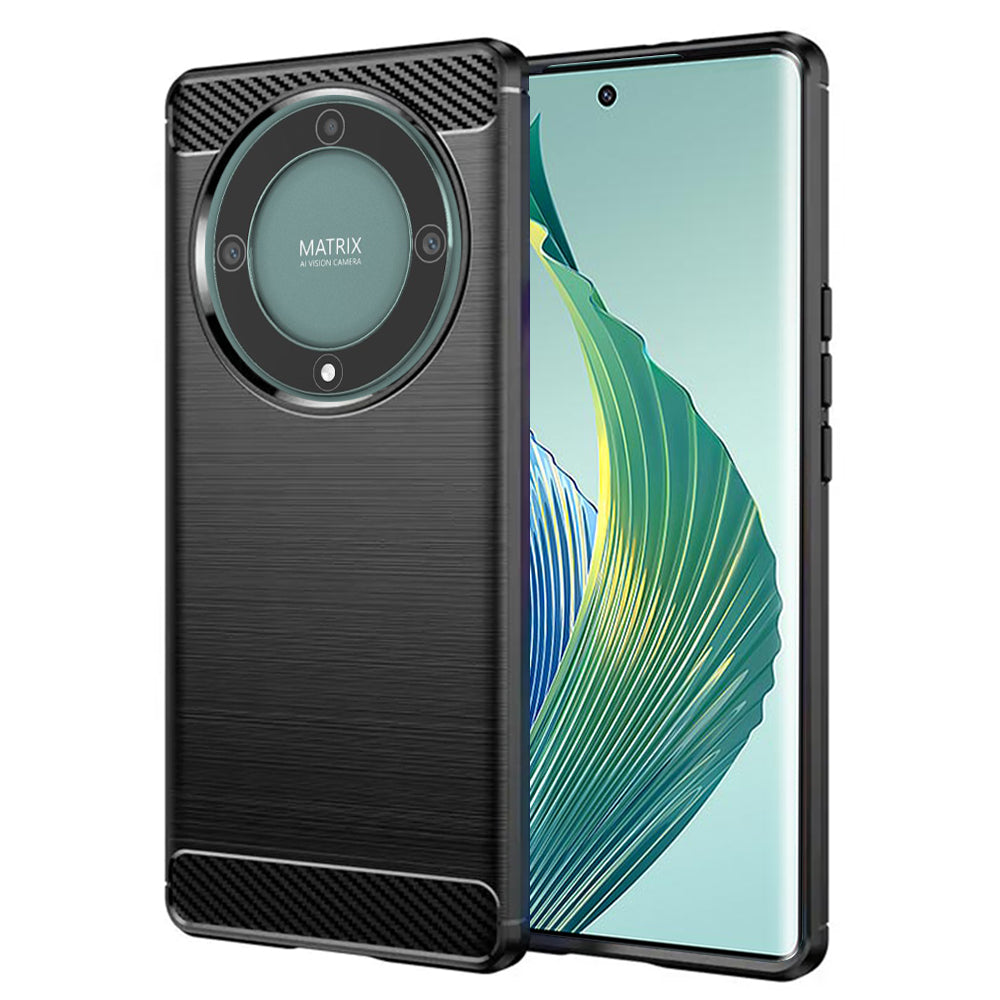 Kuori Honor Magic5 Lite -puhelimelle, Techsuit, Hiili, Musta